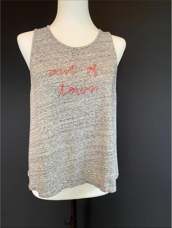 Tops - Miles by Madewell Out of Town Graphic Tank Top Heather Gray Large